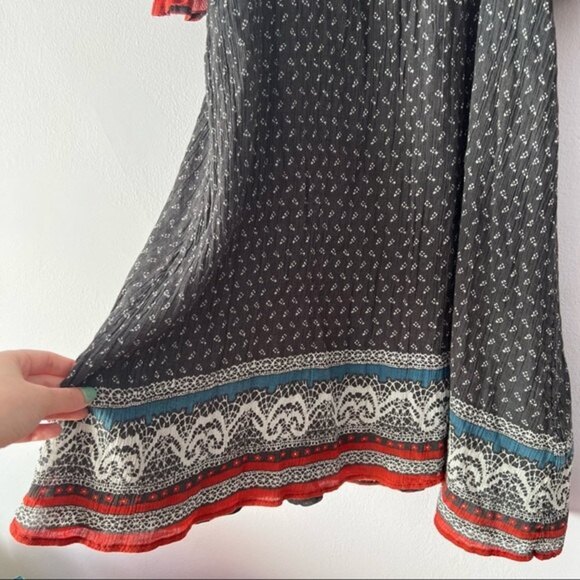 🍉 Free People Off Shoulder Flutter Sleeves Boho Slip Dress Small - Picture 5 of 15
